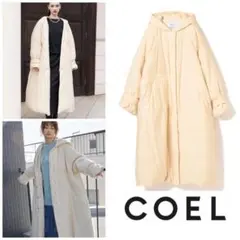 新品☆希少 COEL リネン ビッグ コート ベージュ 36 日本製 春夏 