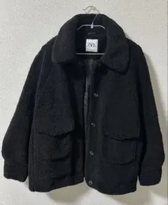 値下げ！ZARA ブラック ボアジャケット