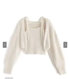 【新品】グレイル　ボレロXリボンキャミソールフェザーニットアンサンブル