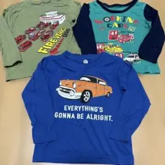 車柄　長袖Tシャツ　3点セット
