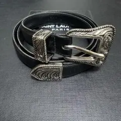 サンローランパリ　エディ期 ウエスタンバックル　ベルト　ヴィンテージ　y2k SAINT LAURENT ウエスタンベルト エディ期 サンローランパリ