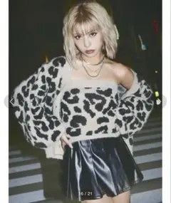 EGOIST レオパード柄 ニットカーディガン 長袖のサムネイル