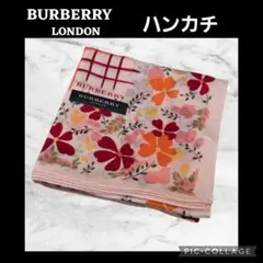 BURBERRY LONDON ハンカチ 花柄 チェック
