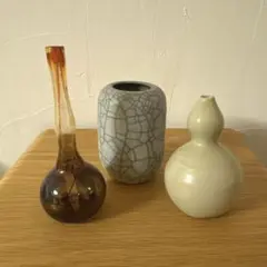 ☆作家さんおまとめ 陶器製ガラス花瓶セット