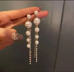 デザインピアス　パール