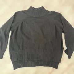 SENSE OF PLACE黒 タートルネック ニットセーター 長袖