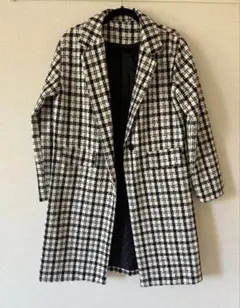 GRL チェック柄 テーラード ロングコート
