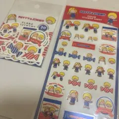 サンリオ パティ&ジミー 透明シール 和紙フレークシール おやつパーティー　古川