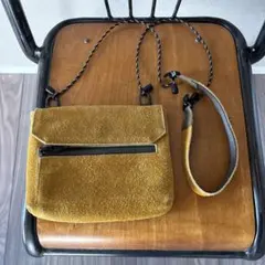 AS2OV アッソブ ショルダーバッグ スエード　マスタードイエロー