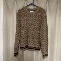 COACH ベージュ ロゴパターン ニットのサムネイル