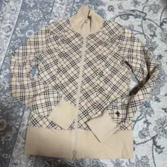 バーバリー ブルーレーベル フルジップブルゾン ノバチェック サイズ38 裏起毛