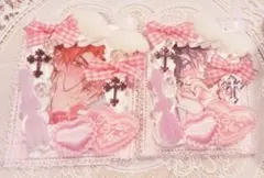 ハンドメイド ピンク トレカケース 硬質ケース 推し活 量産型 ホイップデコ