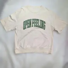 OPEN FEELING ロゴプリント Tシャツ