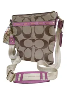 COACH コーチ シグネチャー ショルダーバッグ ピンク