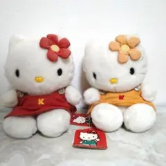 激レア！カオハナ レトロキティハローキティデニムドレスS ２体セット タグ付m3