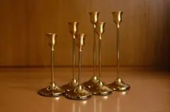 ゴールドキャンドルホルダー6個セット