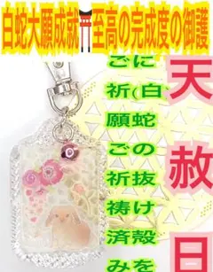 桃色の福招鈴✨薄茶垂耳うさぎ✨卯✨蛇の抜け殻✨白蛇のお守り【天赦日ご祈祷済】Aのサムネイル