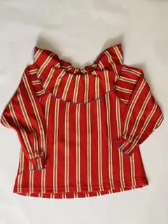 マーキーズ　フリルカラー　トップス　ストライプ　　MARKEY'S 110cm