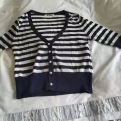 MK　KLAN　短丈ボーダーカーディガン