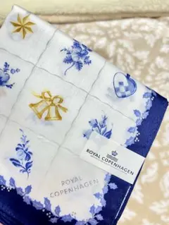 Royal Copenhagen クリスマス柄ハンカチ 綿100%♡