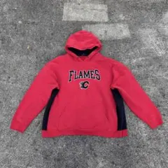 【古着】　パーカー　赤　刺繍