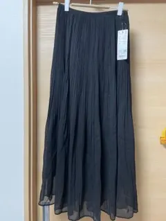 ユニクロ シフォンスカート Sサイズ ブラック