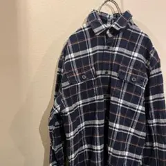 JACHS　ネルシャツ　ネイビー
