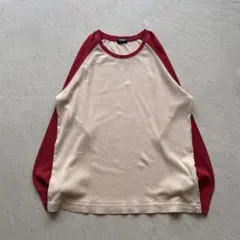st様 blurhms コットンシルク Baseball ラグランT レッド 3 - メルカリ