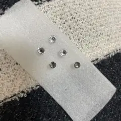 樹脂 シリコン ピアス キャッチ バッグ ピン スワロフスキー 大きい シルバー