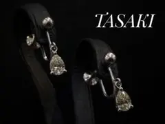TASAKI】リファインドリベリオン ガーネット ピアス 南洋真珠 黒 美品 