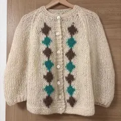 ヴィンテージ　ハンドニット　jantiques hooked