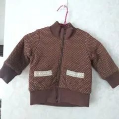 ブラウン ドット柄 ジャンパー 95cm