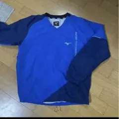Mizuno 青 Vネック 長袖シャツ