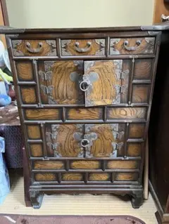昭和レトロ 古家具 大型 仙台箪笥 4段9杯 引き出し箪笥 和箪笥