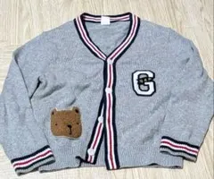 GAP カーディガン グレー クマワッペン