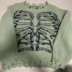 ニット グリーン ダメージ