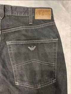 ARMANI JEANS イタリア製 コットンパンツ ネイビー ストレート - メルカリ