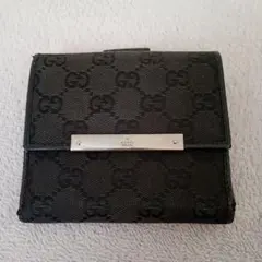 GUCCI ブラック 二つ折り財布Vintage