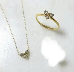 美品！元町・中華街本店　Cherry ネックレス　リングセットK18