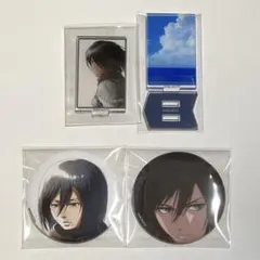 進撃の巨人 WIT STUDIO 特典 ミカサ ポストカード、缶バッジ - メルカリ
