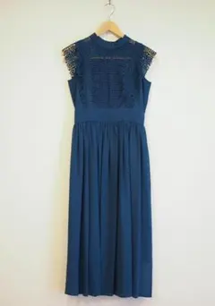 【送料込み】Andemiu　レース切り替えシフォンドレスのサムネイル