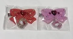 ハローキティ　シークレットヘアクリップ　ギャルネコ　サンリオ　キティ 2種セット