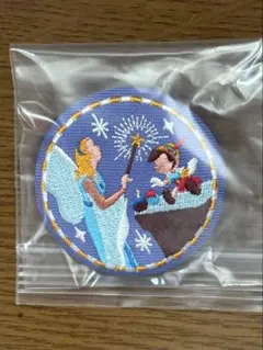 Disney Characters 刺繍缶バッジビスケット ピノキオ