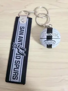 NBA 　スパーズ　Spurs  3D立体ボール　セット　キーホルダー