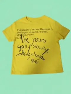 ロゴプリント 半袖Tシャツ イエロー y2k グランジ 平成