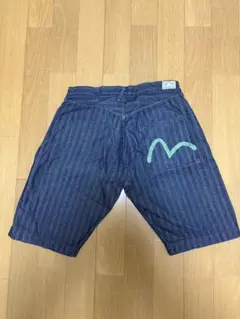 エヴィス　ハーフパンツ　Evisu 36 デニム　ストライプのサムネイル