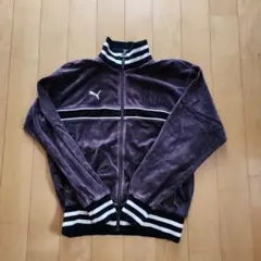 PUMA 黒　ベロアジャージ トラックジャケット 10