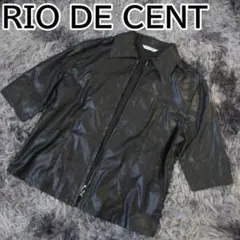 新品タグ RIO DE CENT ジップアップジャケット 襟付き 半袖 L