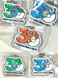 【5個セット】【バラ可】めじるし仕様 ポケモン30周年メタルチャームマスコット