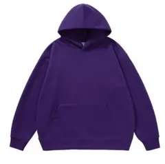 パープル フード付き スウェット